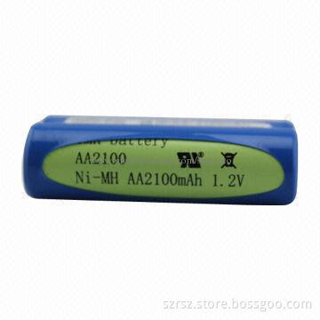 NiMH Battery Packs, AA 2.4V/2,100mAh